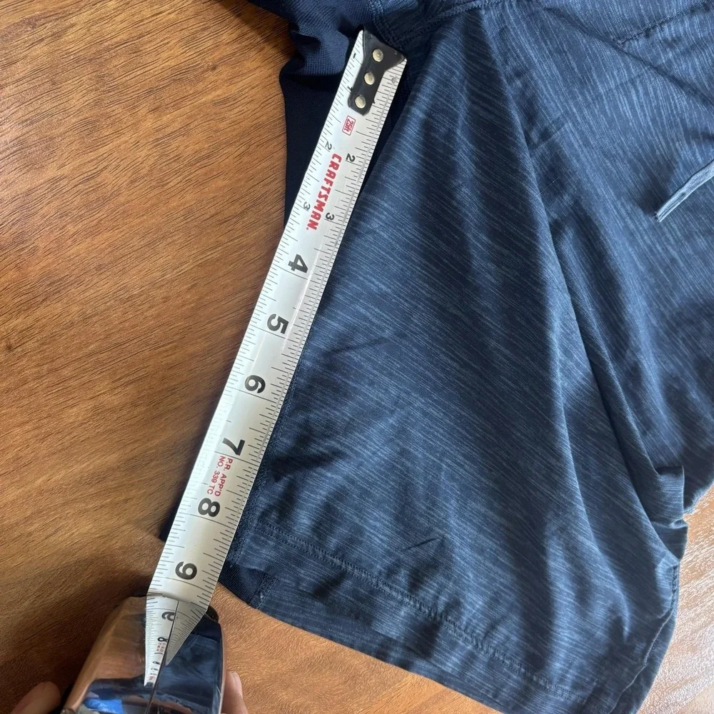 Lululemon Mens S Athletic Shorts Blue Heathered 9 Inseam Training Gym Running